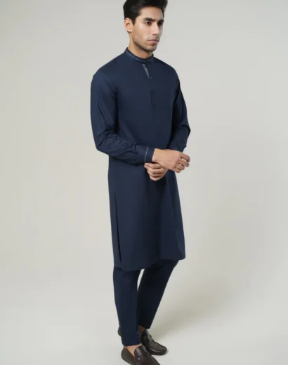 Navy Blue Kurta Trouser For EiD