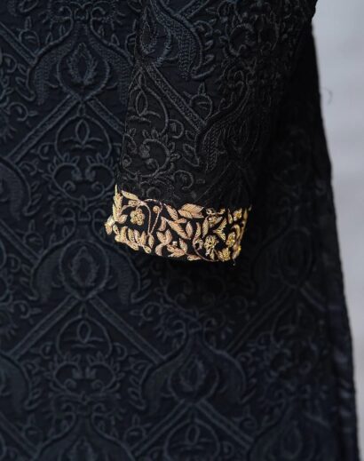 Black gold sherwani